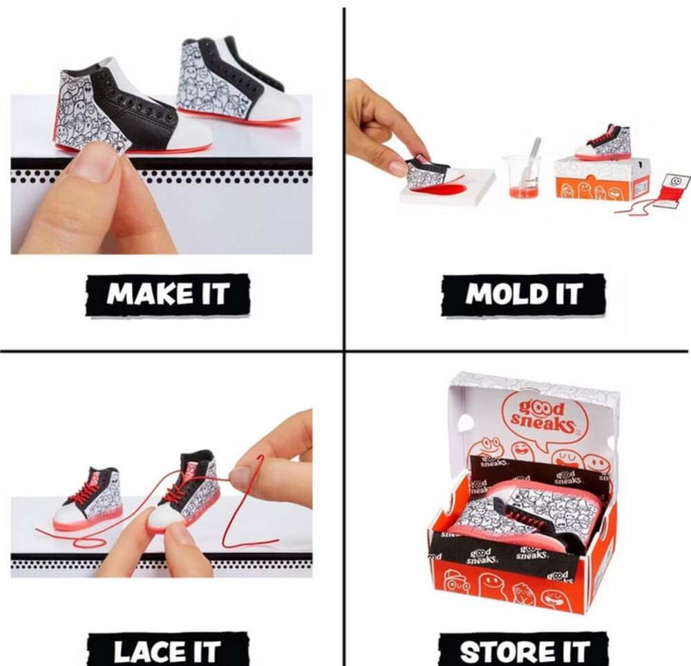 MGA's Miniverse Mini Lifestyle Good Sneaks DIY High-top Sneakers Kit